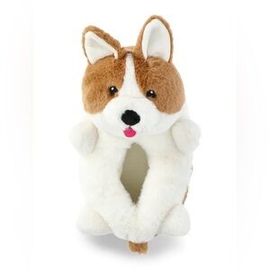 Corgi Slippers Size 8/9 Cozy Brown and White Dog Slippers